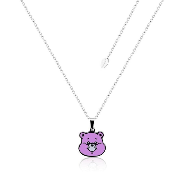 Care Bears Ecc Cheer Bear Enamel Necklace - Stainless Steel - Purple