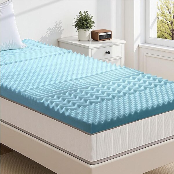 Giselle Bedding 5cm Memory Foam Mattress Topper 7-Zone Bamboo Pad Mat King Single
