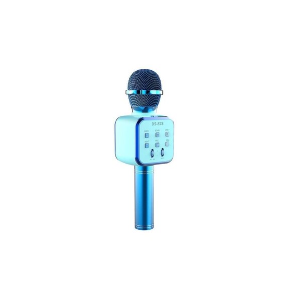 JOYBUY Blue Wireless Bluetooth Karaoke Microphone with Built-in Speaker