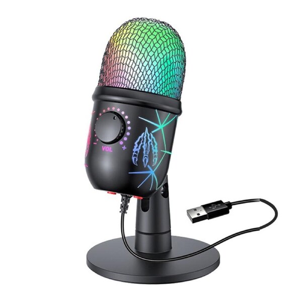 JOYBUY RGB USB Microphone for Gaming Podcast Recording Live Broadcast