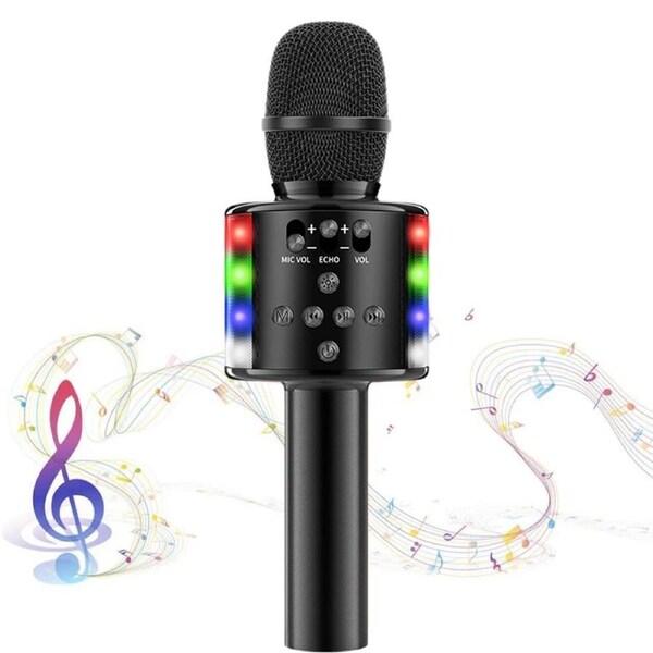 JOYBUY Wireless Bluetooth Karaoke Microphone Speaker with USB