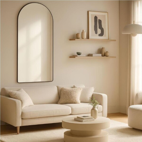 Urban Style Reflections Arch Mirror – Black - 60cm x 160cm