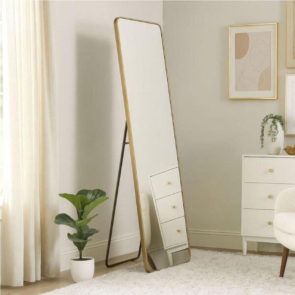Urban Style Reflections Free Standing Mirror – Gold - 150cm