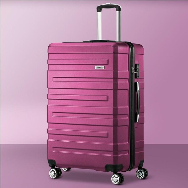 Mazam 28" Luggage Suitcase Trolley Set Travel TSA Lock Storage Hard Case Magenta