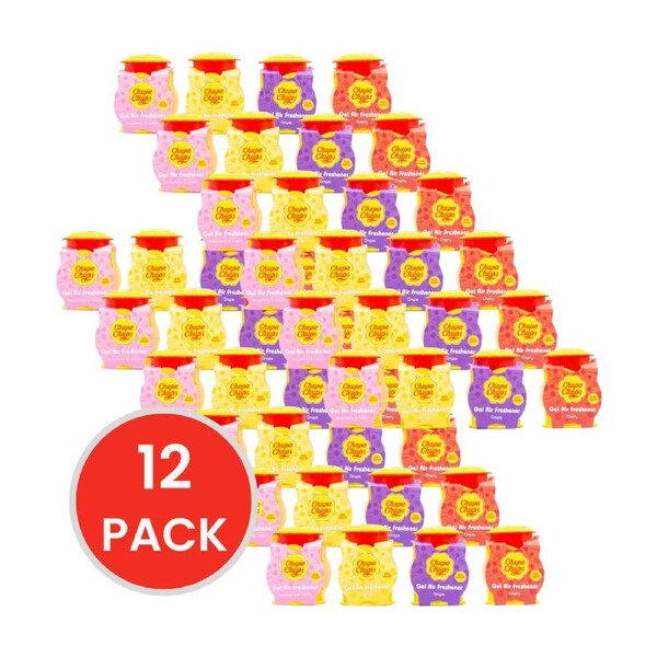 Chupa Chups Air Freshener Gel Mango Strawberry Grape Cherry 73g (12 Pack)