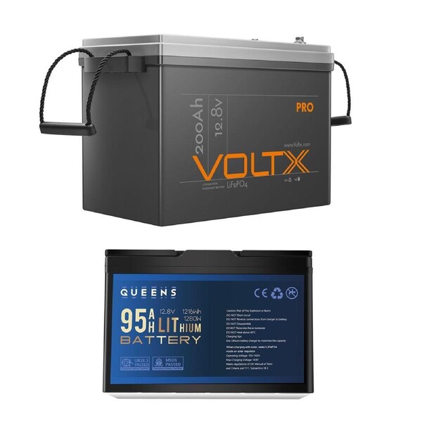 VoltX 12V Lithium Battery 200Ah + 95Ah Battery