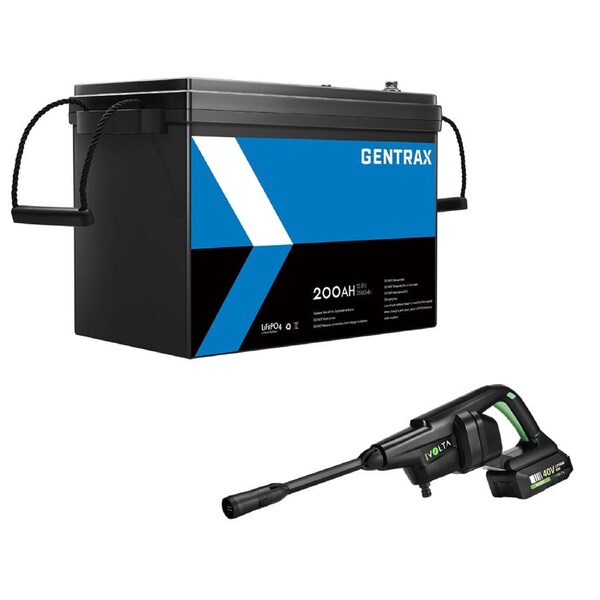 GENTRAX 12V 2560Wh Lithium Battery + High Pressure Washer