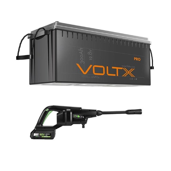 VoltX 12V Lithium Battery 300Ah + 40V High Pressure Washer