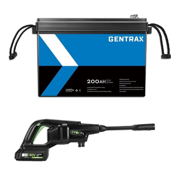 GENTRAX 12V 200Ah Lithium Battery + 40V High Pressure Washer