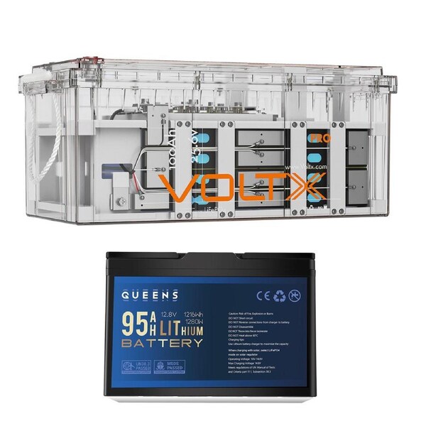 VoltX 24V 100Ah Lithium Battery + 95Ah Battery