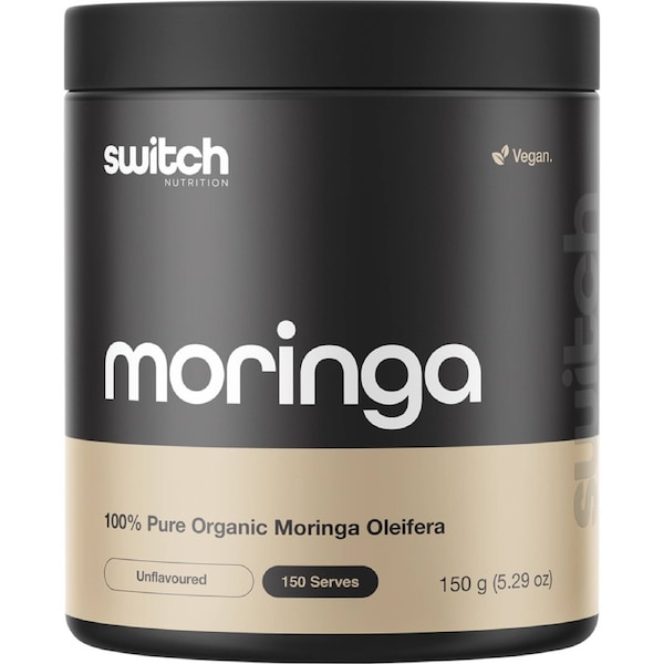 Switch Nutrition Moringa 100% Pure Organic Moringa Oleifera Unflavoured 150g
