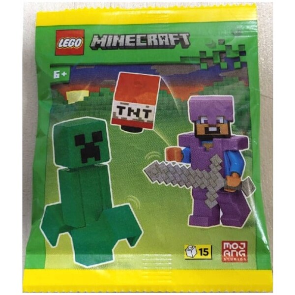 LEGO 662502 - Minecraft Steve with Creeper and TNT minifigure Polybag Bagged