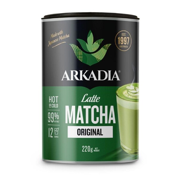 Arkadia Matcha Latte Original – Smooth, With Creamy Japanese Matcha - 220g