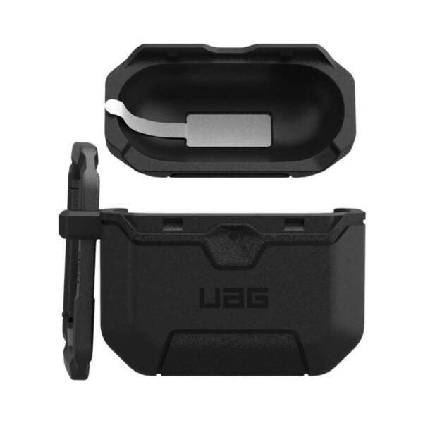 UAG Scout Rugged Case AirPods 4 Black with Carabiner