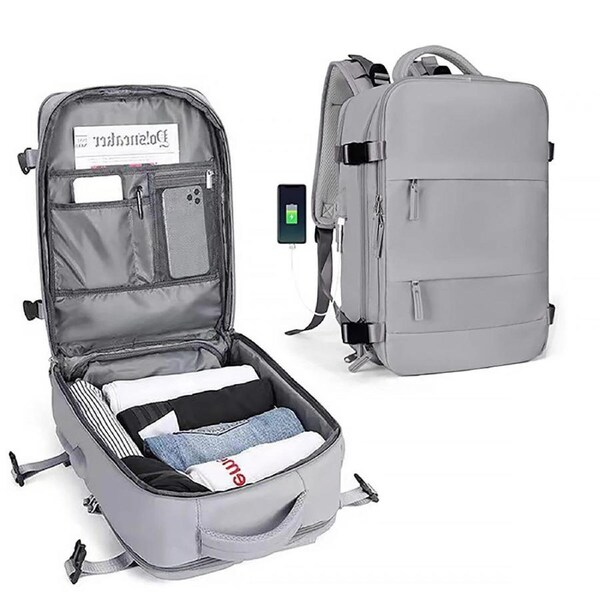 Waterproof Travel Backpack Outdoor Hiking Camping Bag Pack Grey