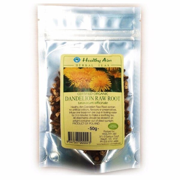 Certified Organic DANDELION RAW ROOT, 50g HERBAL TEA Premium, Dried Herbs