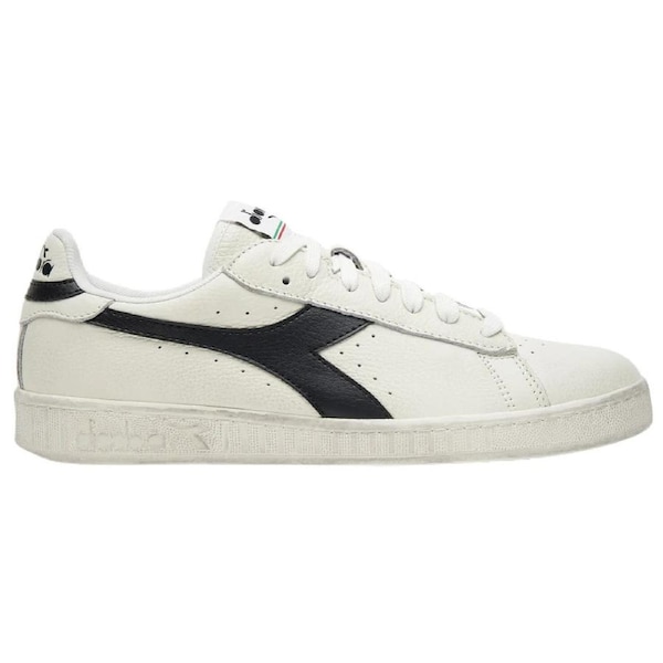 Diadora Mens Game Low Waxed Casual Shoes - White/Black UK 6