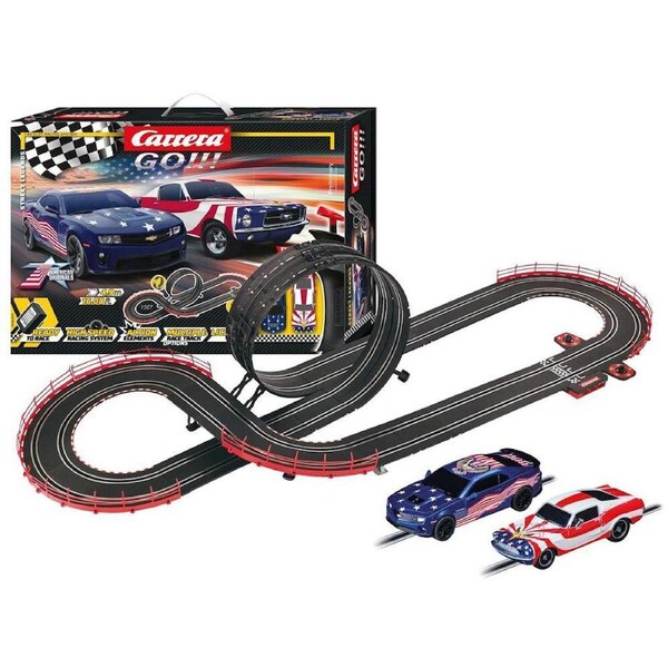 Carrera Street Legends USA Racers Slot Car Race Track Set Kids Toy 4.9m