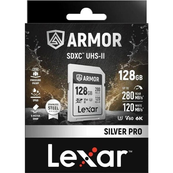 LEXAR PRO ARMOR SILVER SDXC 128GB