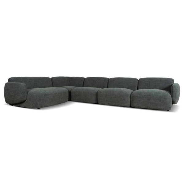 Gosling Left Chaise Modular Sofa - Moss Green