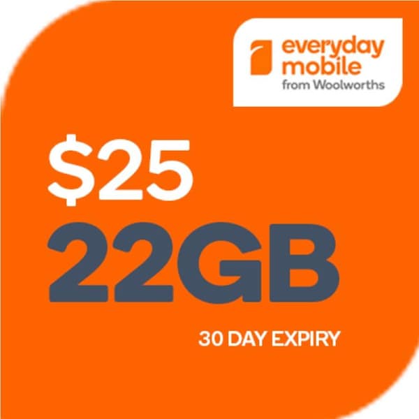 Everyday Mobile from Woolworths $25 Starter Pack SIM Card