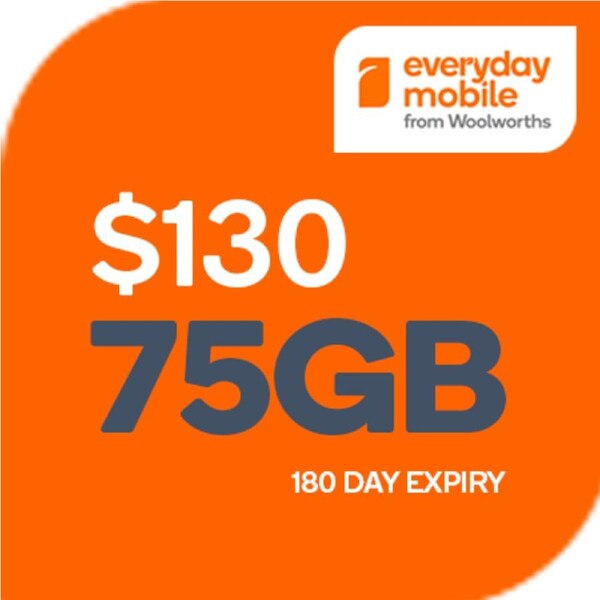 Everyday Mobile from Woolworths $130 Starter Pack SIM Card