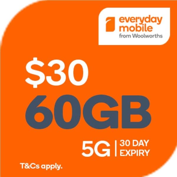 Everyday Mobile from Woolworths $30 Starter Pack SIM Card