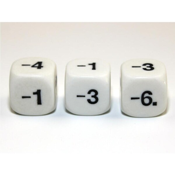Chessex 16mm Opaque -(1-6) White/black - CHX KOP09964
