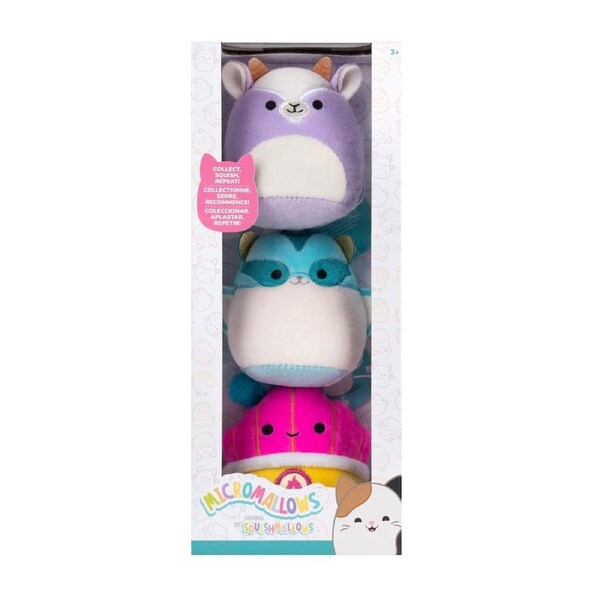 Squishmallows Micromallows 2.5 inch Plush 3 Pack (Tia the Sugar Glider)