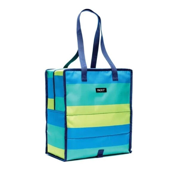 PackIt Freezable Grocery Tote Bag - Fresh Stripes