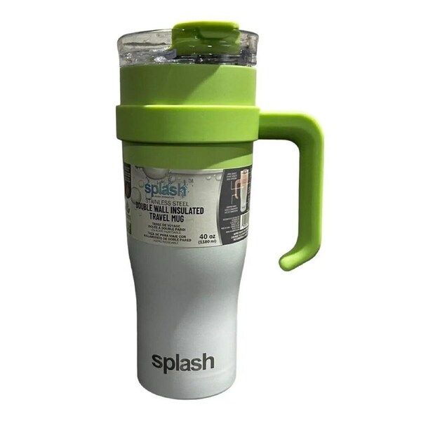 Splash Double Wall Insulated Travel Mug w/ Handle 1.2L Dual Colour Assorted