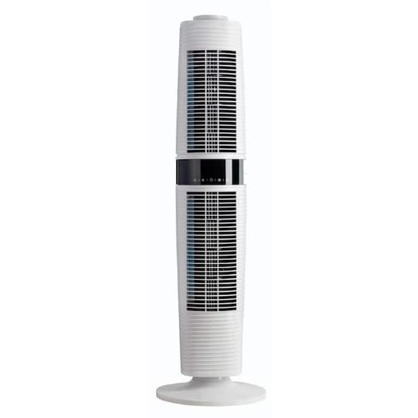 DeLonghi 360° Dual Oscillating Slim Cooling Tower Fan White DETF122WH