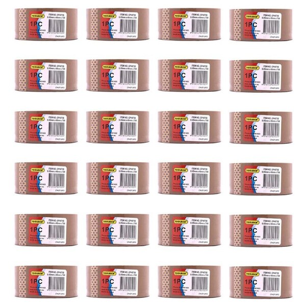 24PK Toolrich Packaging Tape Sticky Adhesive Packing Roll 48mmx70m Brown