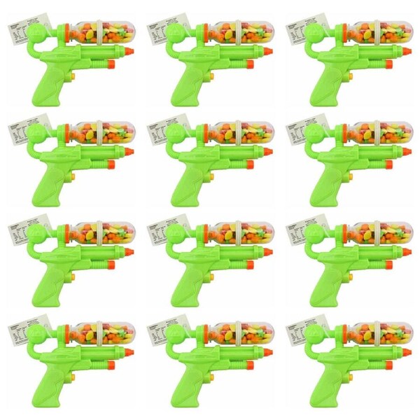 12PK Kids/Children Super Water Pistol Gun Play Toy w/ Candy 25g Assorted