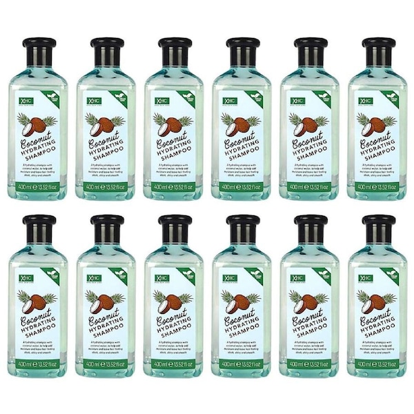 12PK XHC Coconut Scent Hydrating Shampoo For All Hair Types 400ml Vegan