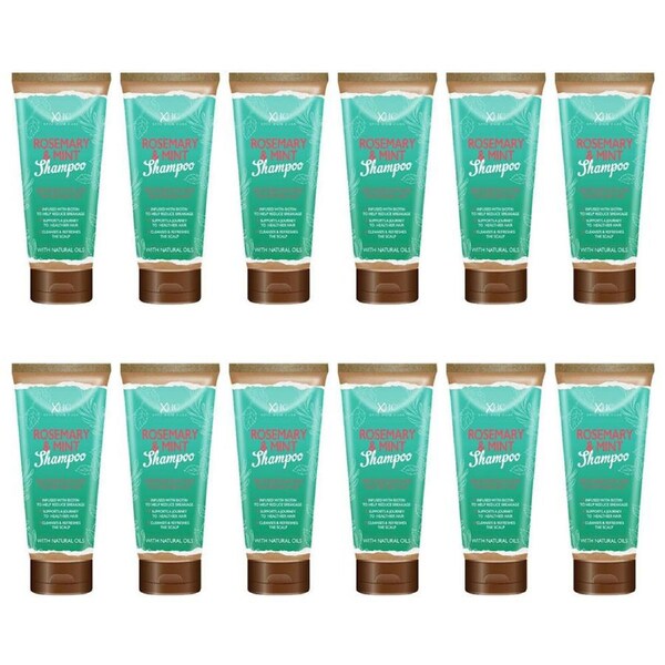 12PK XHC Rosemary & Mint Shampoo For Dry Scalp Hair Split Ends 300ml