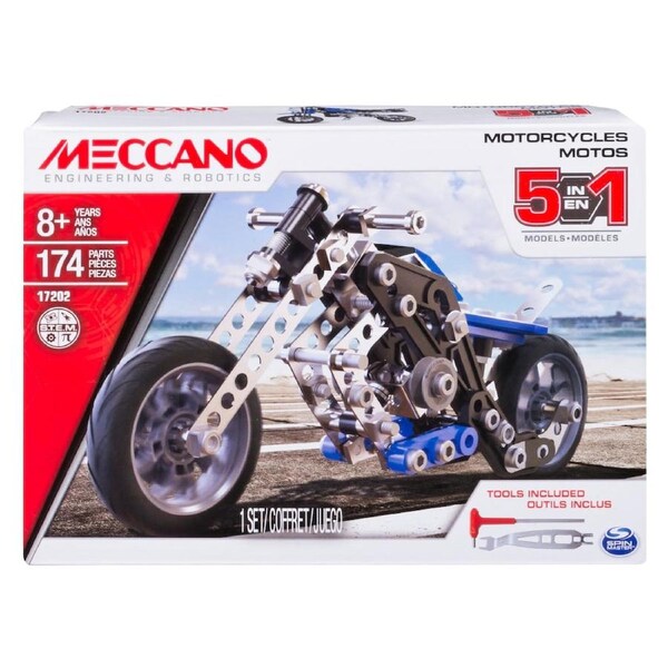 Meccano 5-in-1 Model Motorcycles