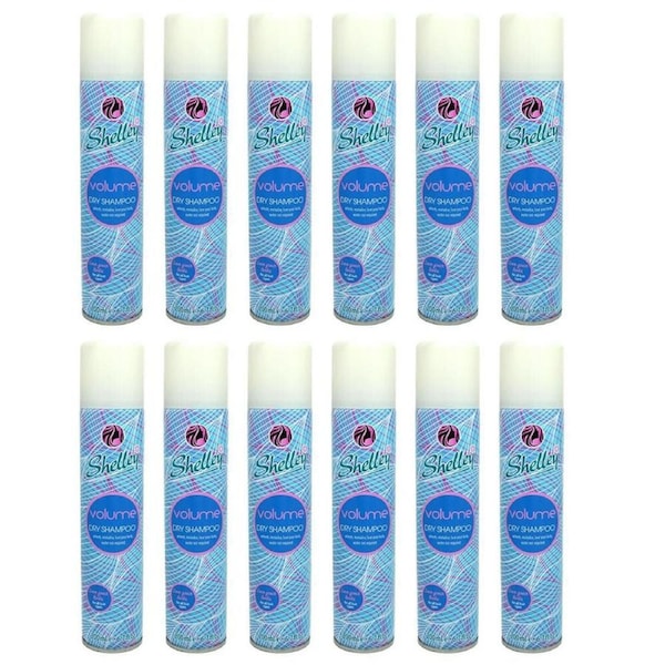 12PK Shelley Instant Refresh Dry Shampoo Spray Volume For All Hair Types 200ml