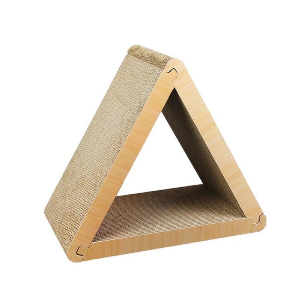 Triangular Cat Scratching Board Corrugated Paper Scratcher Pad Scraper Kitten