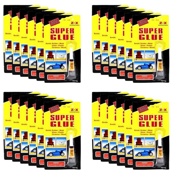 24PK Super Glue Universal Instant Adhesive Extra Strong Fast Drying 3g