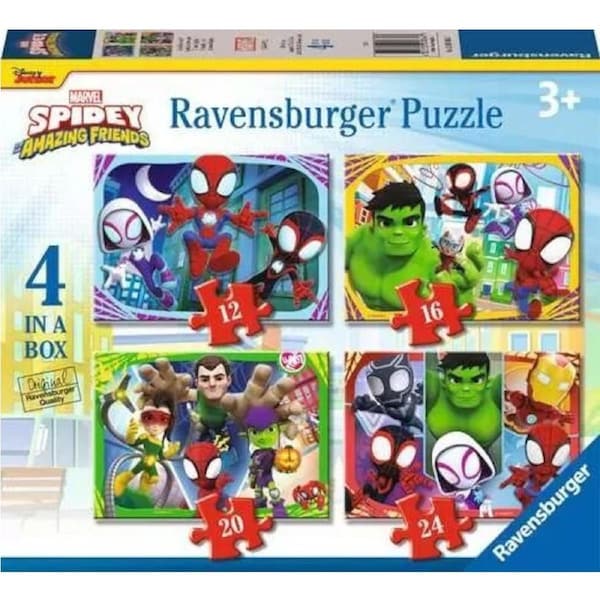 Ravensburger Puzzle 12, 16, 20, 24pc - Marvel Spidey & His Amazing Friends