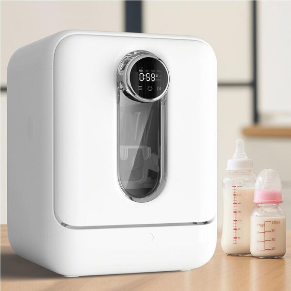 Advwin 4-in-1 Baby Bottle Washer & Sterilizer - 4 Modes, PTC Drying, 72H Storage, White