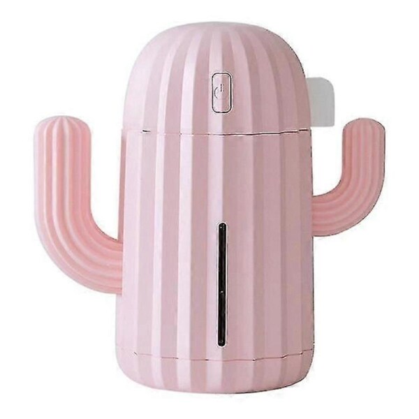 JOYBUY Mini USB Cactus Air Humidifier – 340ml LED Humidifier for Home Office