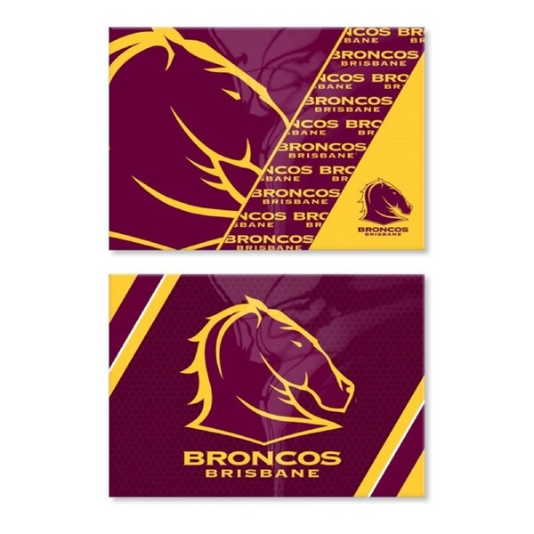 Brisbane Broncos NRL Rugby League Fridge Magnet - Set of 2 Magnets