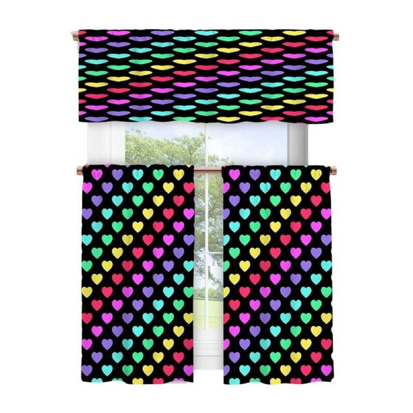 Nevenka 3 Pcs Curtain Valance and Tiers Rod Pocket for Kitchen Bedroom-3