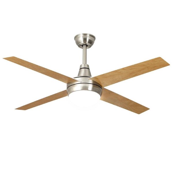 Krear 52'' Ceiling Fan Fans 1320mm Light Wall Remote Control Fans 4 Wood Blades Wood - With Light