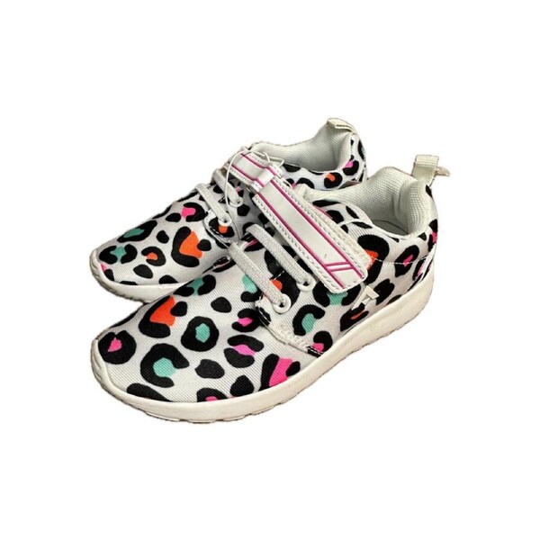 Aerosport Rascal Kids Junior Running Shoes Sneakers Strap Runners - Leopard Print 9