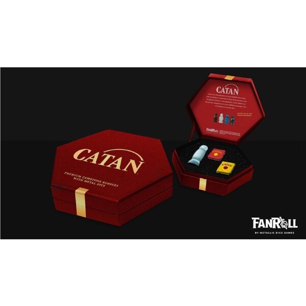 MDG CATAN Premium Robber and Metal Dice Set Opalite