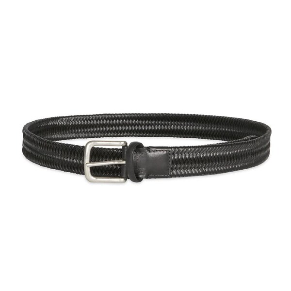 Ben Sherman Men's Woven/Braided Pin Buckle Casual Fashion Belt Black M