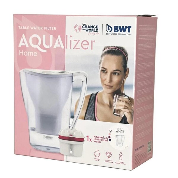 BWT Water Filter Jug Aqualizer + 1 X Cartridge